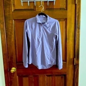 3/4 Zip Purple Workout Top